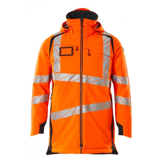 Mascot Accelerate Safe Parka Jacket Hi Vis Orange Dark Navy