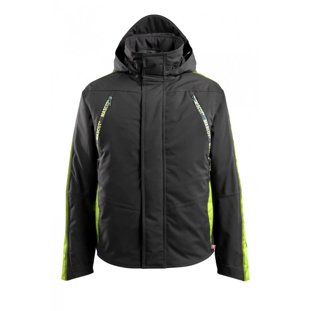 Mascot Hardwear 15035 Winter Jacket Black High-Visibility Hi-Vis Yellow