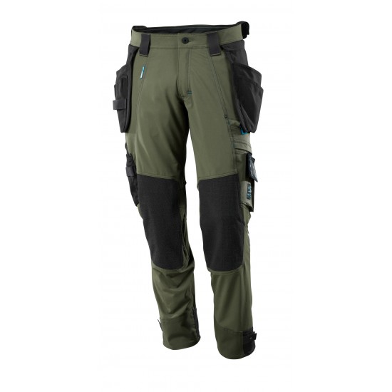 Mascot Advanced 17031 Pants With Kneepad Pockets And Holster Pockets Moss Green